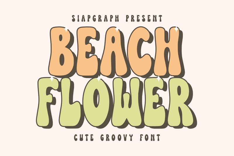 Beach Flower Font