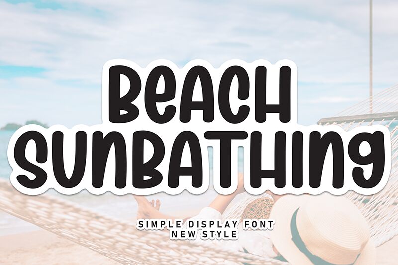 Beach Sunbathing Schriftart