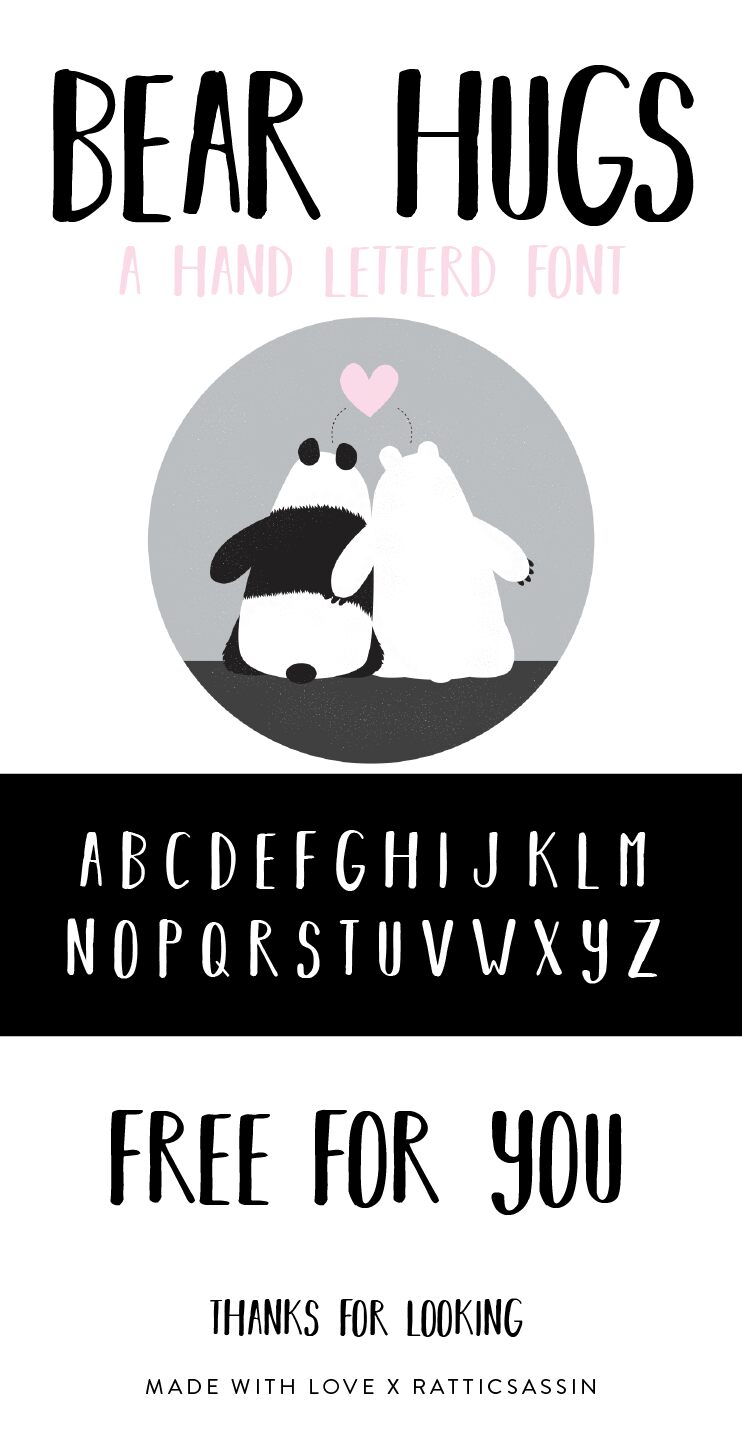 BEAR HUGS BY RATTICSASSIN Schriftart