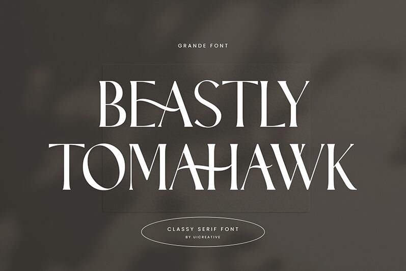 BeastlyTomahawk Czcionka