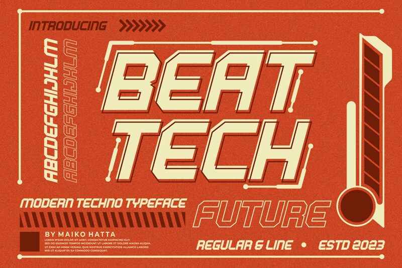 BEAT TECH Schriftart