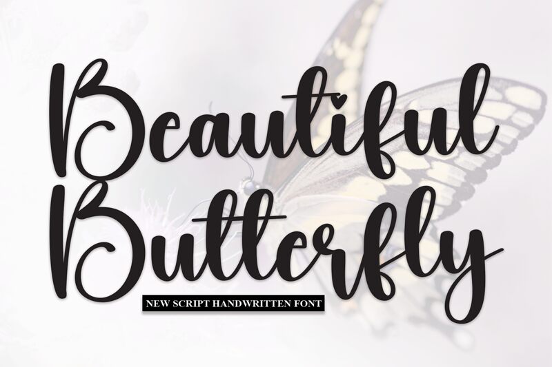 Beautiful Butterfly Fonte