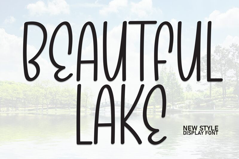 Beautiful Lake Schriftart