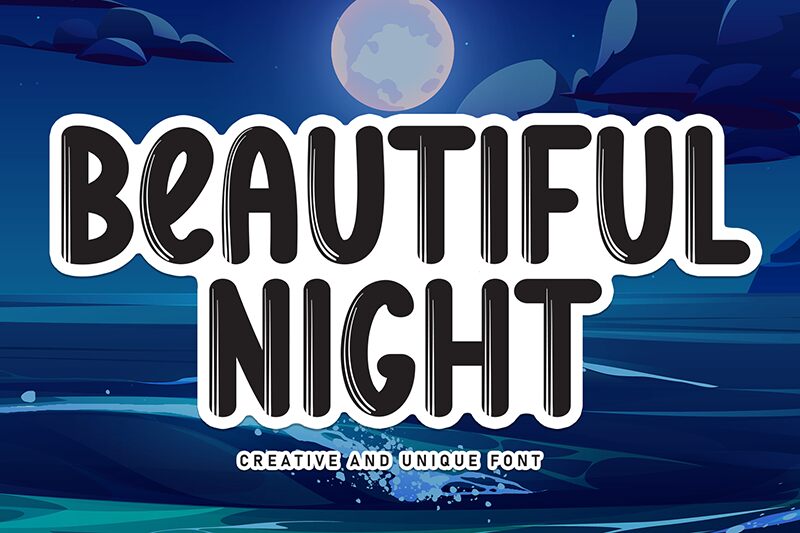 Beautiful Night Schriftart