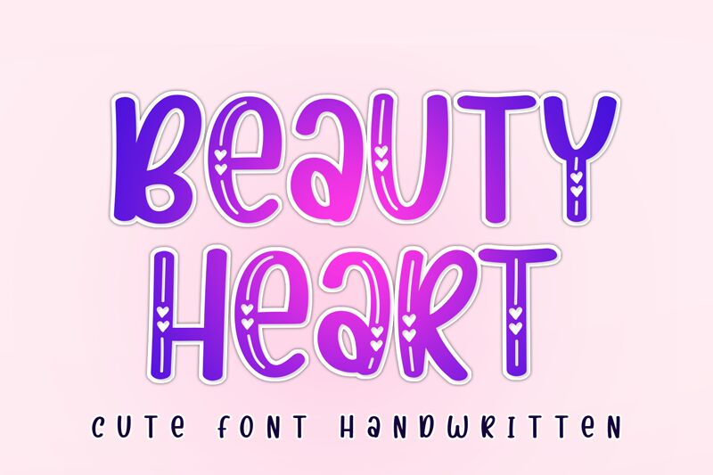 Beauty heart Schriftart