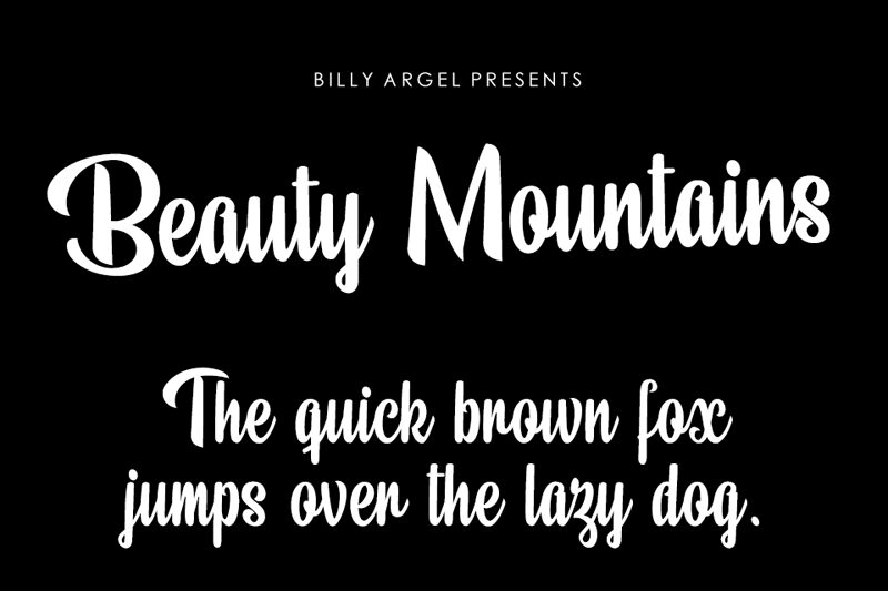 Beauty Mountains Schriftart