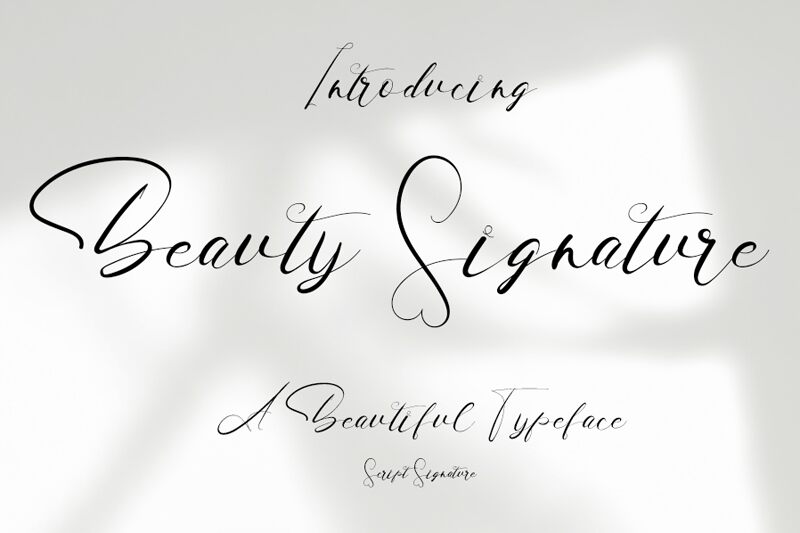 Beauty Signature font