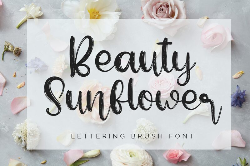 Beauty Sunflower Schriftart