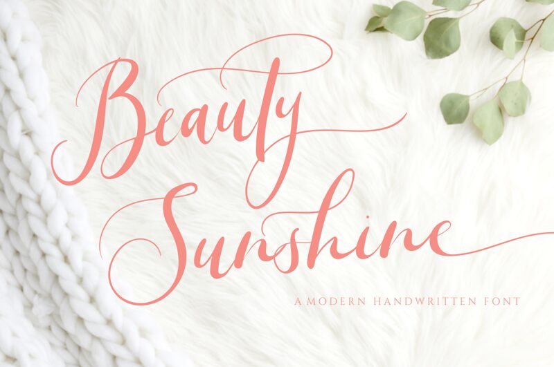 Beauty Sunshine Czcionka