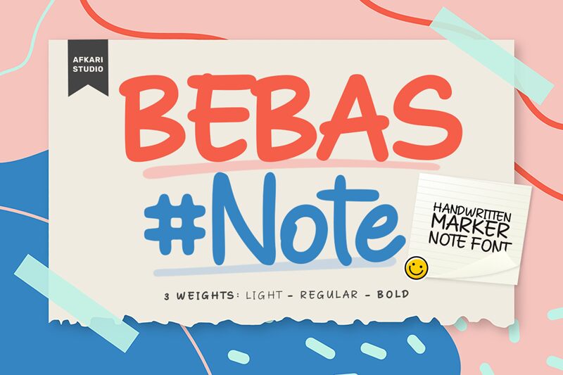 Bebas Note Light — Font presentation