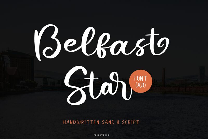 Belfast Star Script Schriftart
