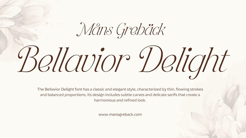 Bellavoir Delight Czcionka