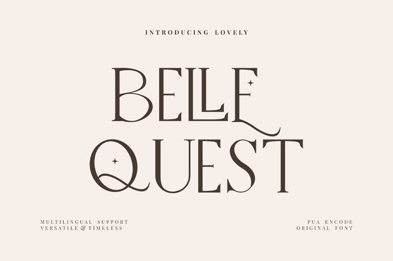 BELLE QUEST Schriftart