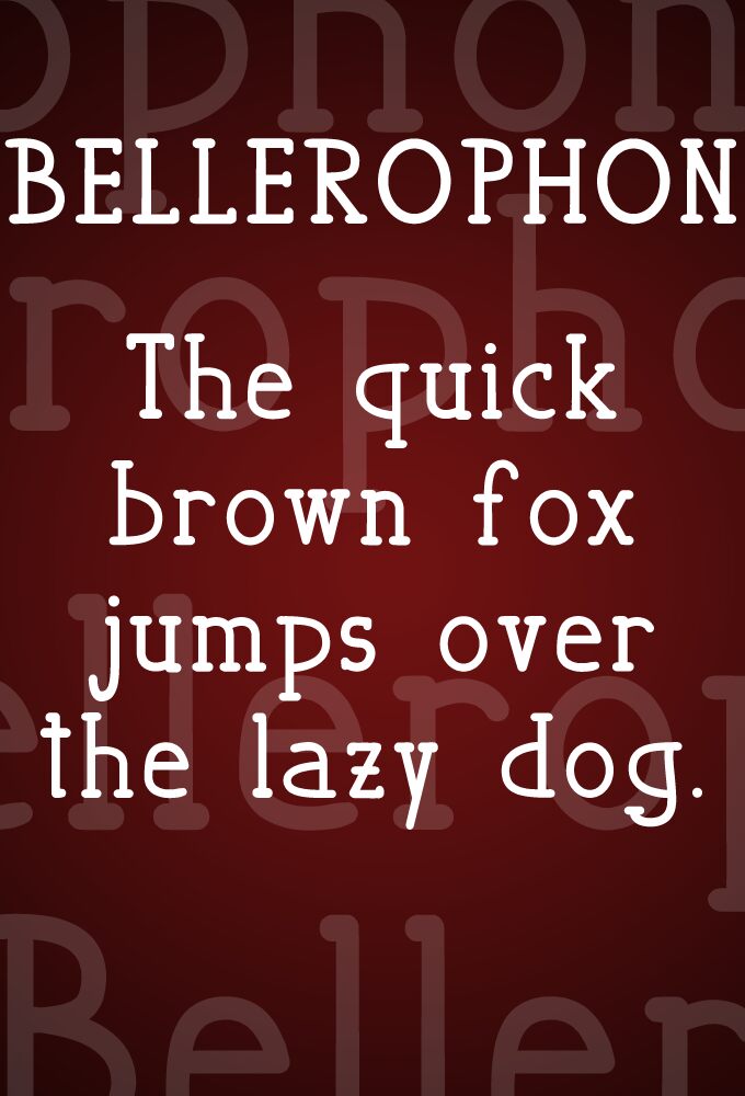 Bellerophon Schriftart