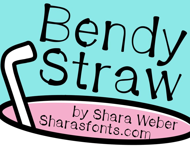 BendyStraw Czcionka
