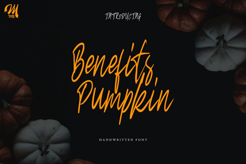 Benefits pumpkin Script Schriftart