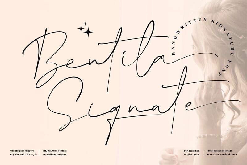 Bentila Signate Schriftart