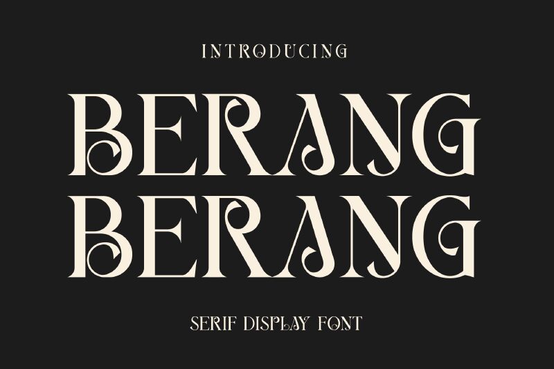 BERANG BERANG Schriftart