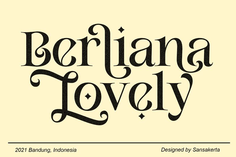 Berliana Lovely Czcionka