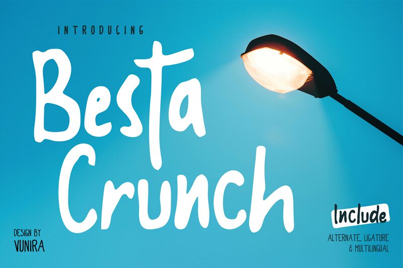 Besta Crunch Schriftart