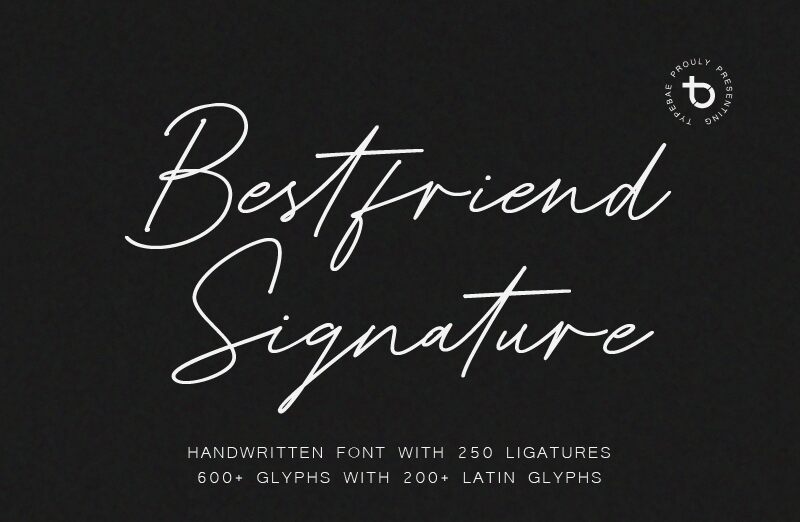 Bestfriend Signature Schriftart