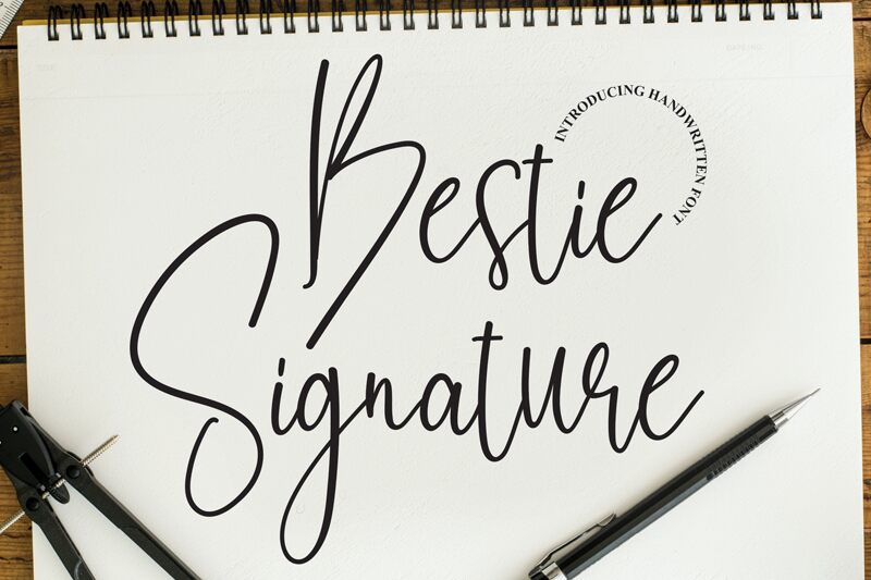 Bestie Signature Czcionka