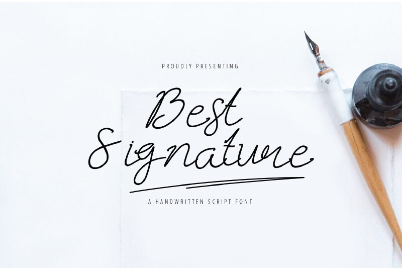 Best Signature Font Шрифт