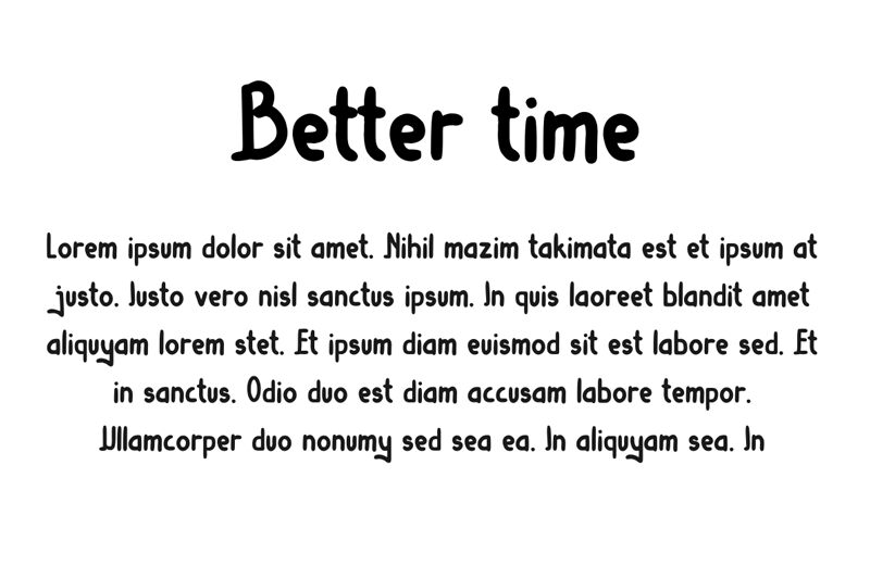 Better time Schriftart