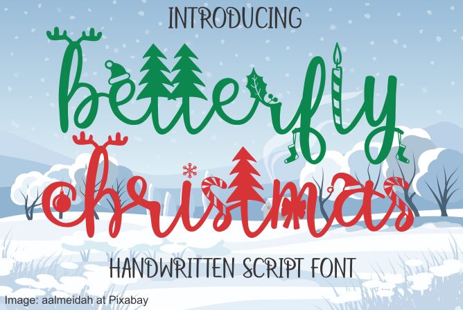 betterfly christmas Schriftart