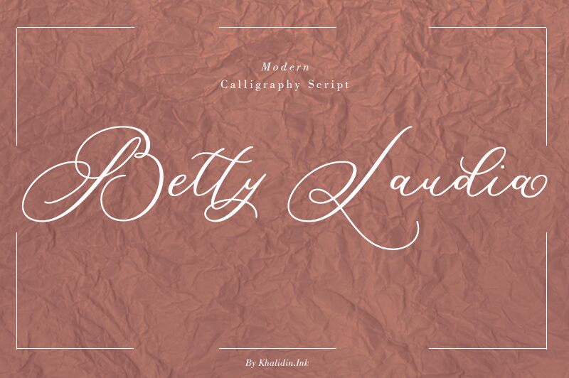 Betty Laudia Script Schriftart