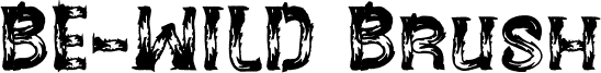 BE-WILD Brush Font