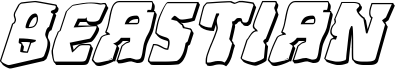 Preview of the Beastian 3D Italic font
