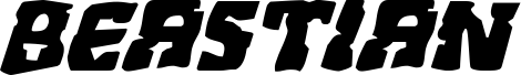 Preview of the Beastian Expanded Italic font
