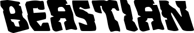 Preview of the Beastian Leftalic font