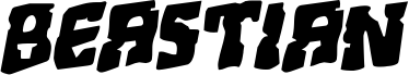 Preview of the Beastian Rotalic font