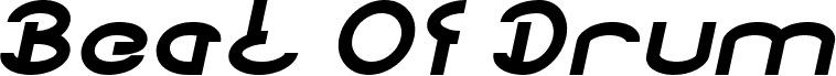 Náhled písma Beat Of Drum Italic