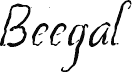 Beegal light Italic Demoフォントのプレビュー