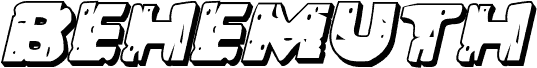 Podgląd czcionki Behemuth 3D Italic