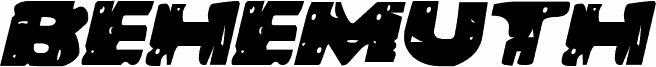 Podgląd czcionki Behemuth Expanded Italic
