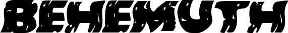 Podgląd czcionki Behemuth Warped Italic