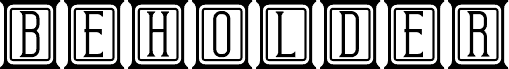 Preview of the Beholder Capitals Condensed Regular font