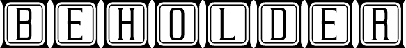 Preview of the Beholder Capitals Flat Regular font