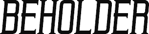 Preview of the Beholder Italic font