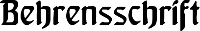 BehrensSchrift-Normalreduced font