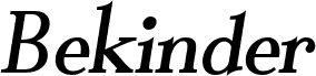 Bekinder Bold Italic