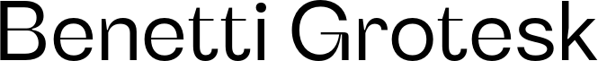 Benetti Grotesk Regular