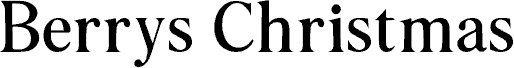 Berrys Christmas PERSONAL USE O carattere