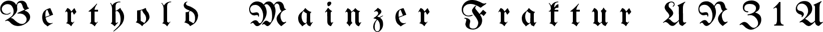 Berthold  Mainzer Fraktur UNZ1A Italic