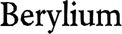 Berylium-Bold font