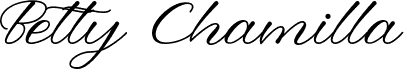 Preview of the Betty Chamilla (Personal Use) font